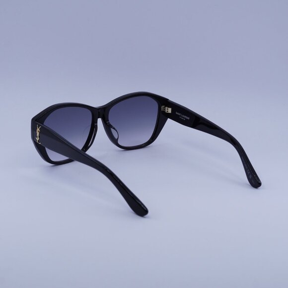 Saint Laurent SL M8/FN 001 Sunglasses Black Square Frame, Grey Gradient Lenses - Picture 6 of 11